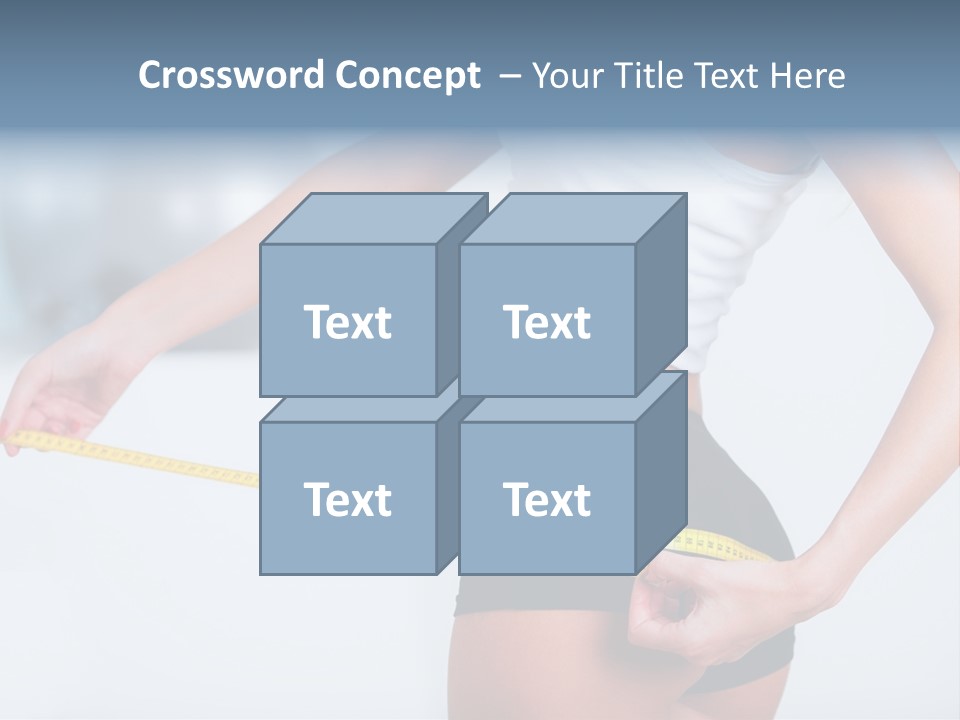 A Woman Measuring Her Waist With A Measuring Tape PowerPoint Template
