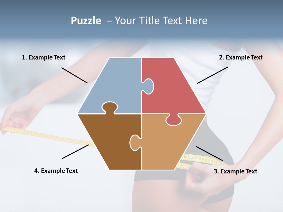 A Woman Measuring Her Waist With A Measuring Tape PowerPoint Template