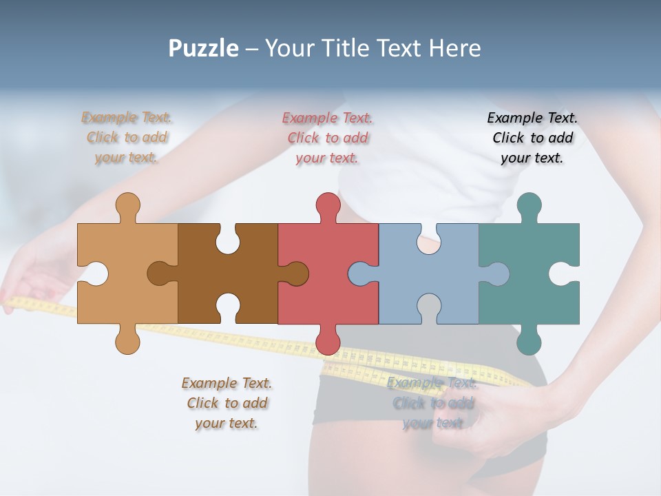 A Woman Measuring Her Waist With A Measuring Tape PowerPoint Template