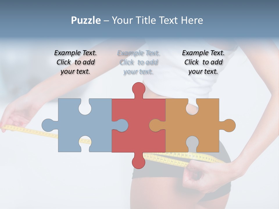 A Woman Measuring Her Waist With A Measuring Tape PowerPoint Template