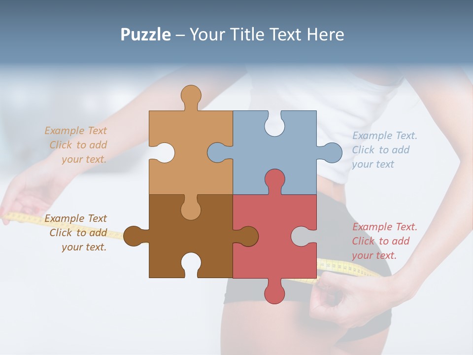 A Woman Measuring Her Waist With A Measuring Tape PowerPoint Template