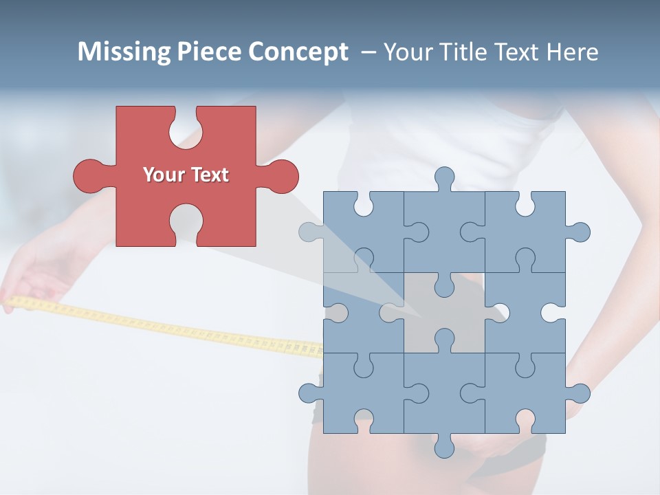 A Woman Measuring Her Waist With A Measuring Tape PowerPoint Template