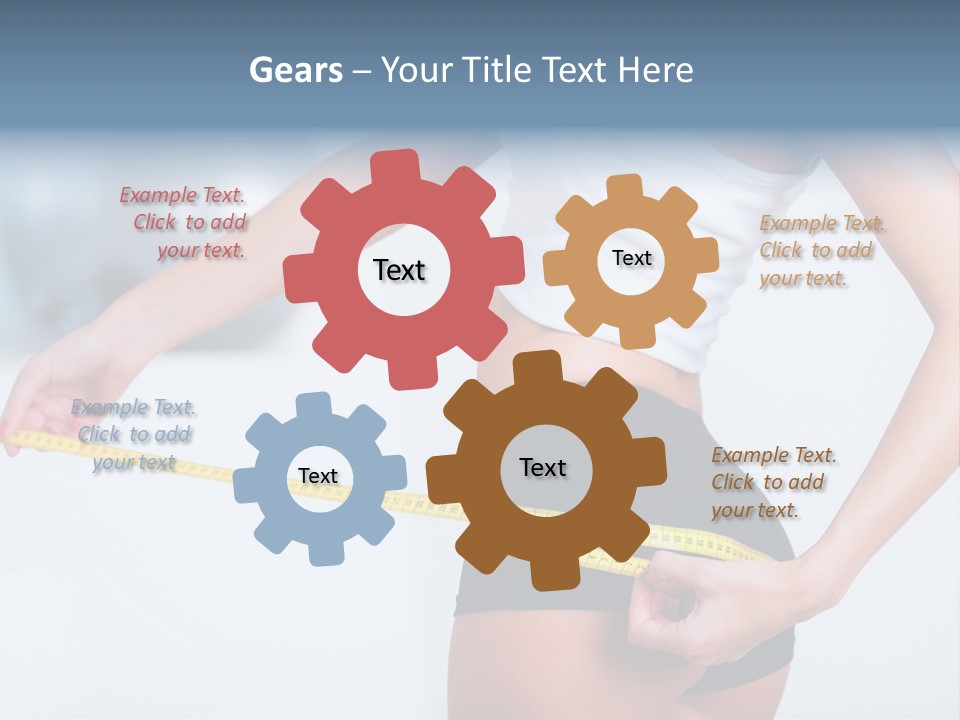 A Woman Measuring Her Waist With A Measuring Tape PowerPoint Template