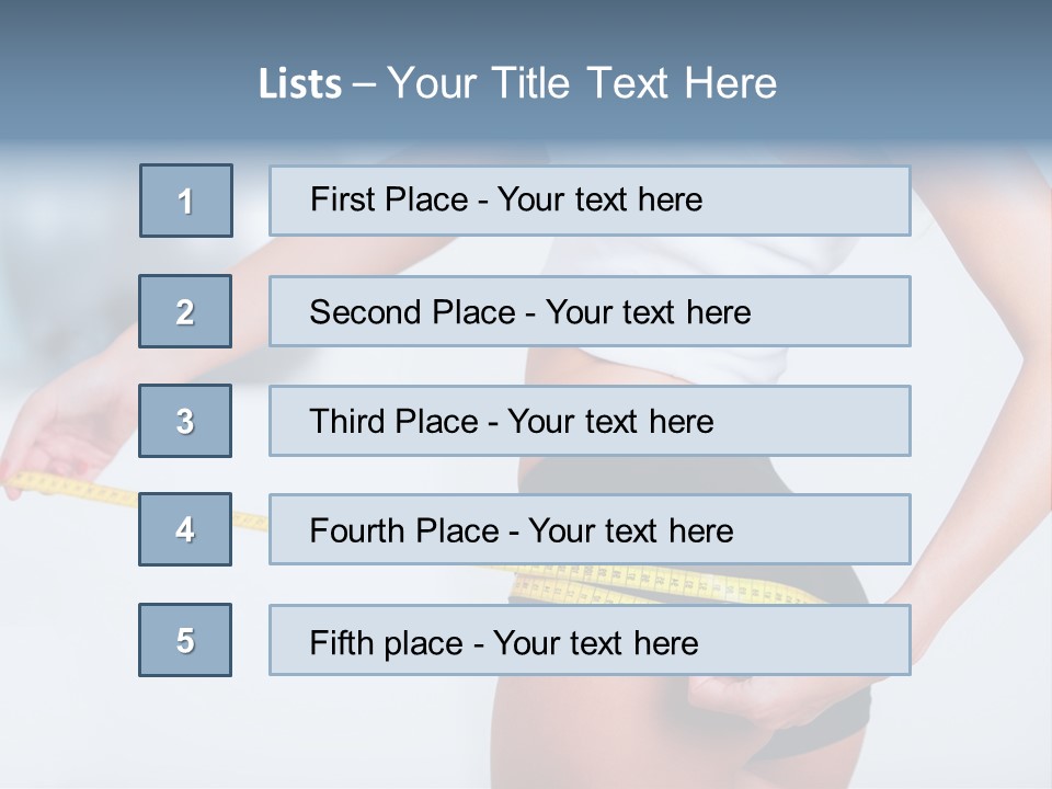 A Woman Measuring Her Waist With A Measuring Tape PowerPoint Template