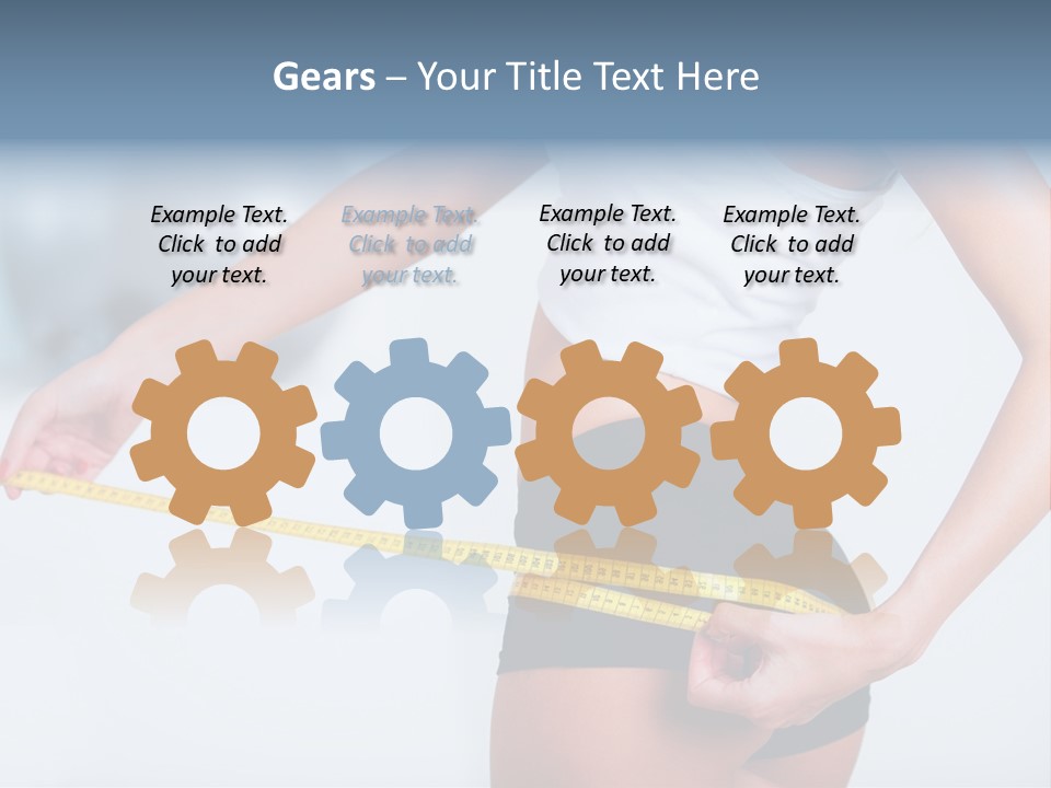 A Woman Measuring Her Waist With A Measuring Tape PowerPoint Template