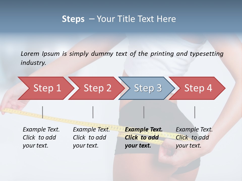 A Woman Measuring Her Waist With A Measuring Tape PowerPoint Template