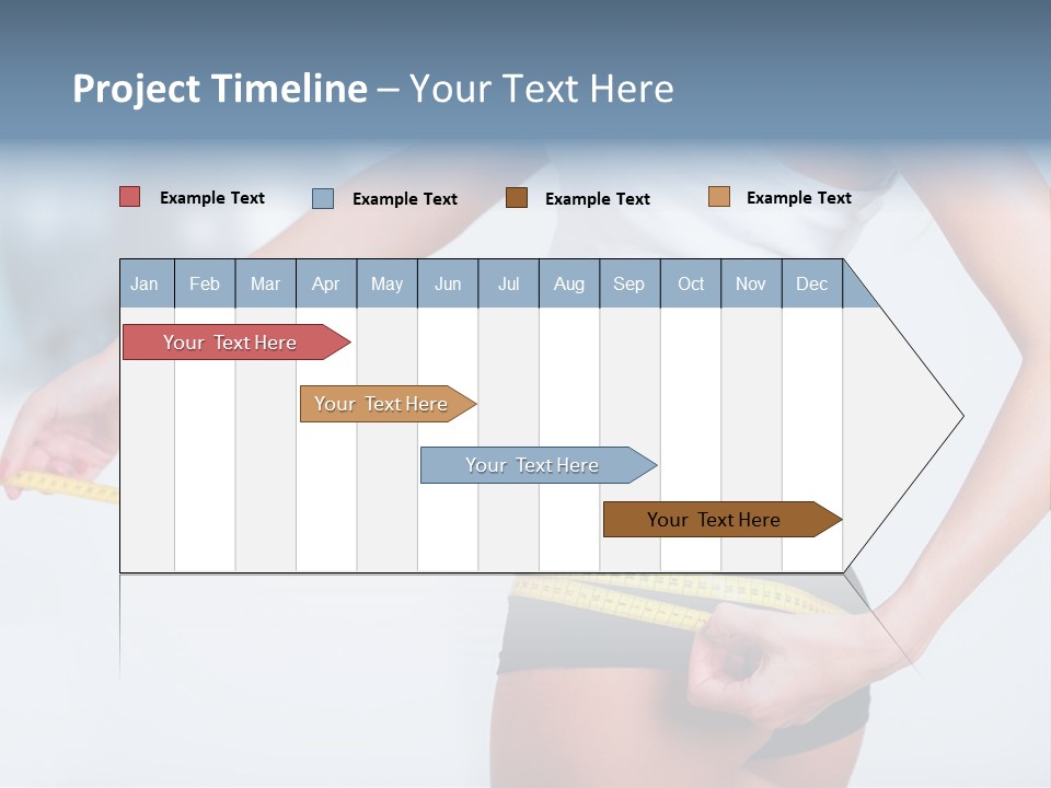 A Woman Measuring Her Waist With A Measuring Tape PowerPoint Template