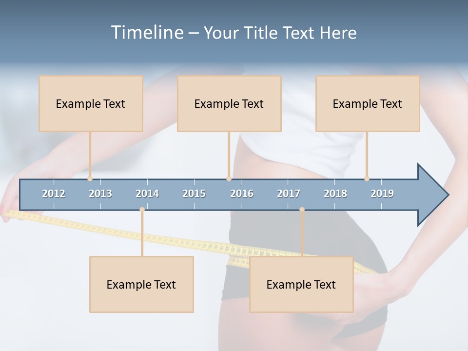 A Woman Measuring Her Waist With A Measuring Tape PowerPoint Template