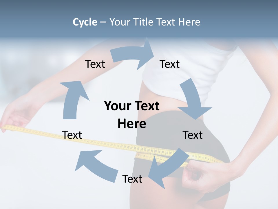 A Woman Measuring Her Waist With A Measuring Tape PowerPoint Template