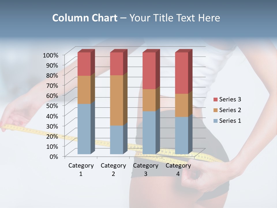 A Woman Measuring Her Waist With A Measuring Tape PowerPoint Template