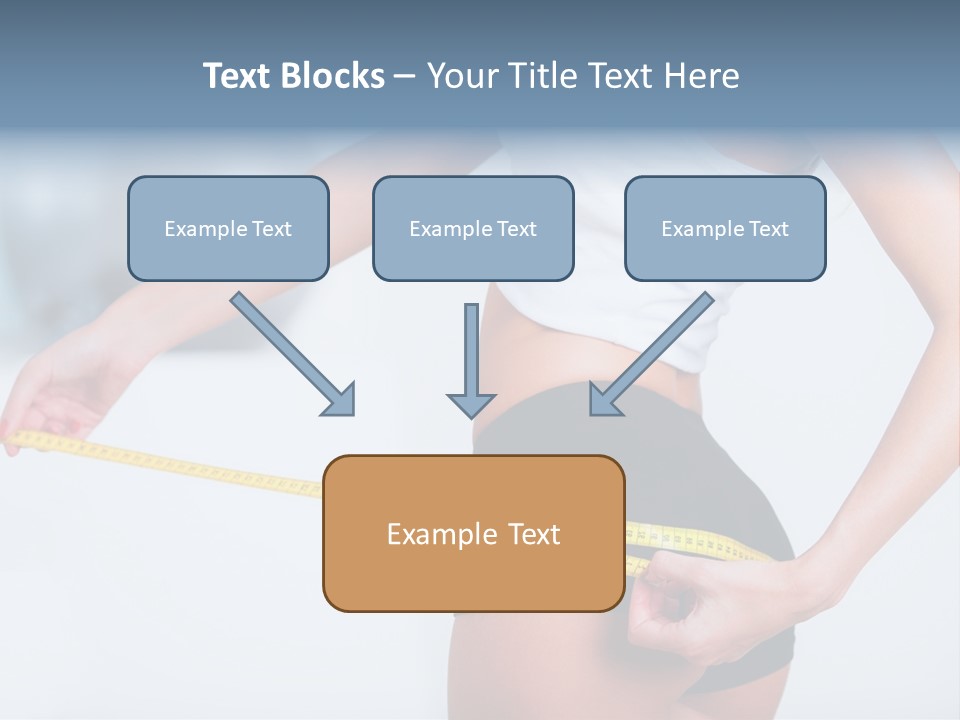 A Woman Measuring Her Waist With A Measuring Tape PowerPoint Template