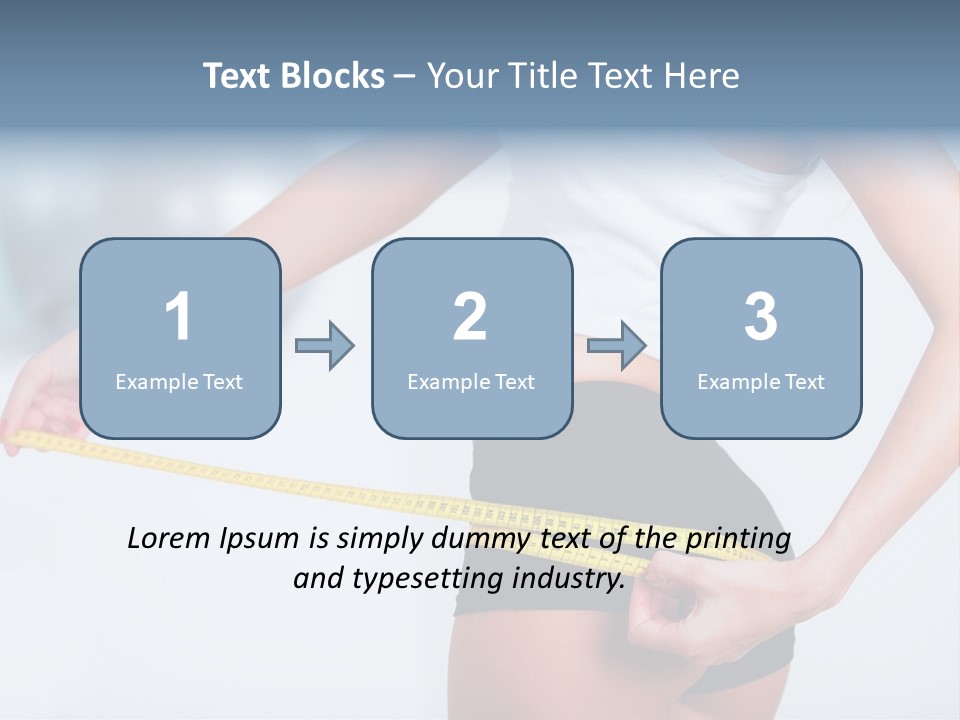 A Woman Measuring Her Waist With A Measuring Tape PowerPoint Template