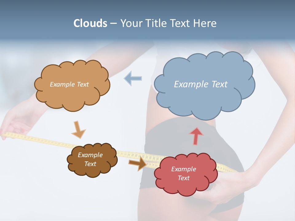 A Woman Measuring Her Waist With A Measuring Tape PowerPoint Template