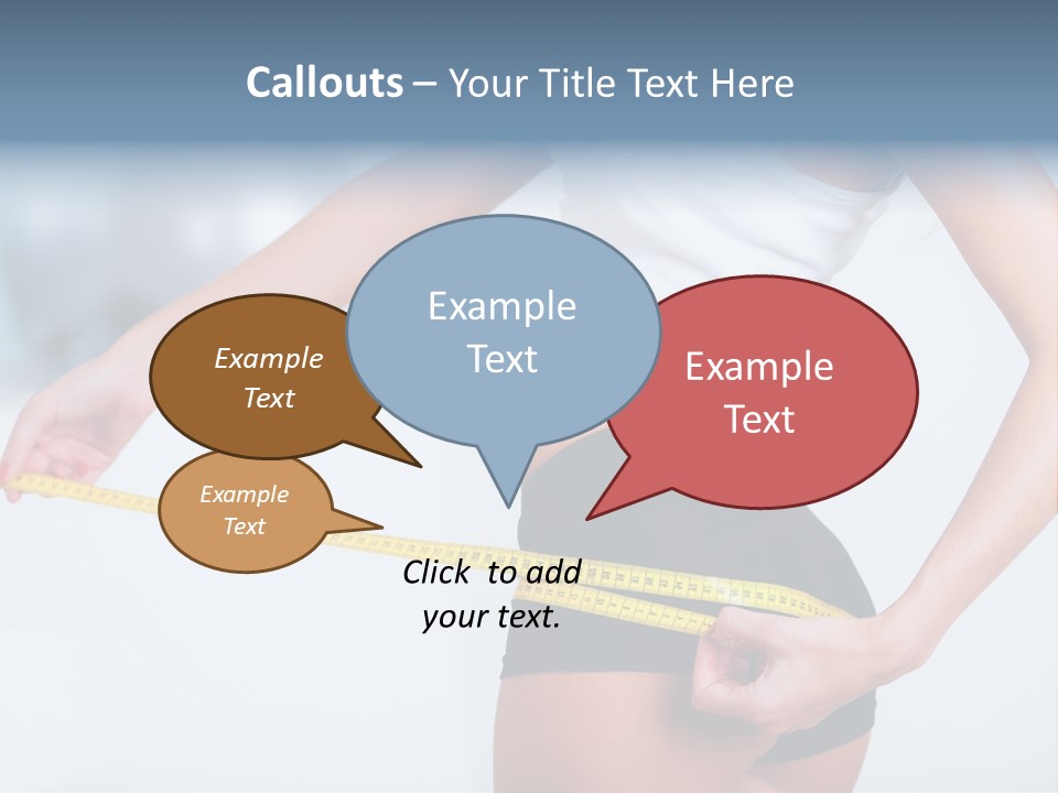 A Woman Measuring Her Waist With A Measuring Tape PowerPoint Template