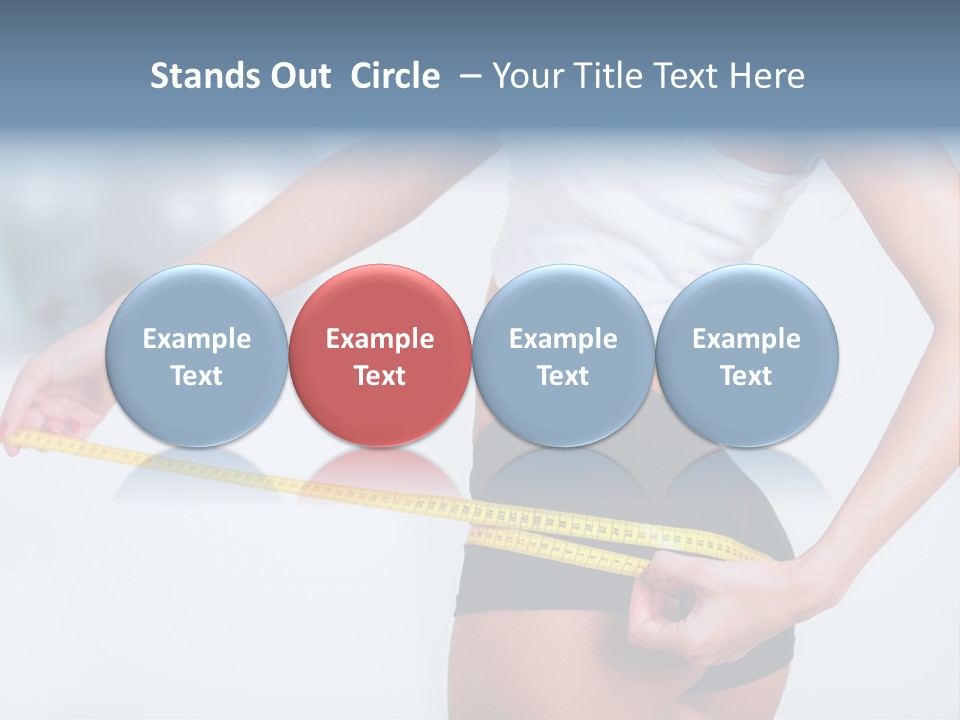 A Woman Measuring Her Waist With A Measuring Tape PowerPoint Template