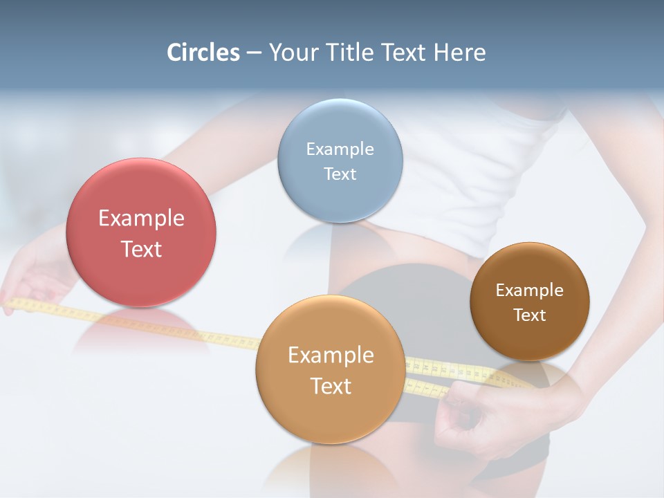 A Woman Measuring Her Waist With A Measuring Tape PowerPoint Template