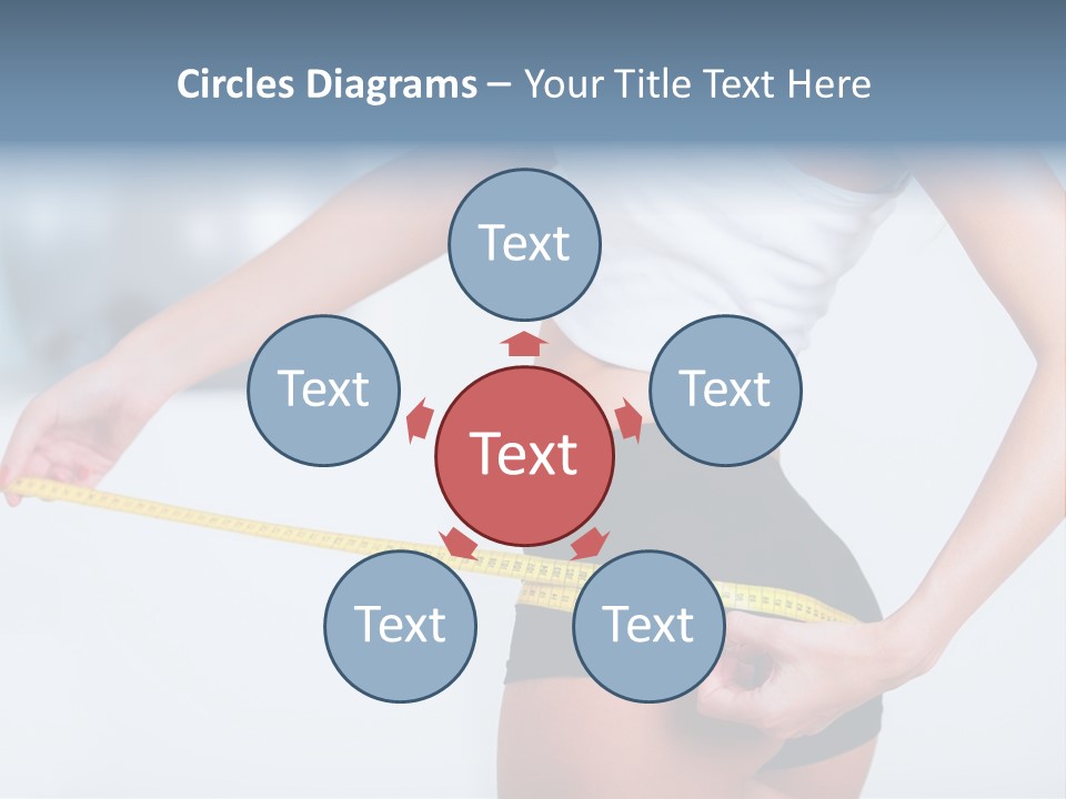 A Woman Measuring Her Waist With A Measuring Tape PowerPoint Template
