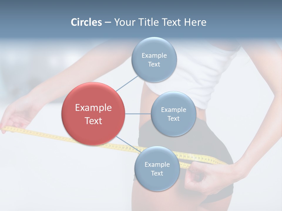 A Woman Measuring Her Waist With A Measuring Tape PowerPoint Template