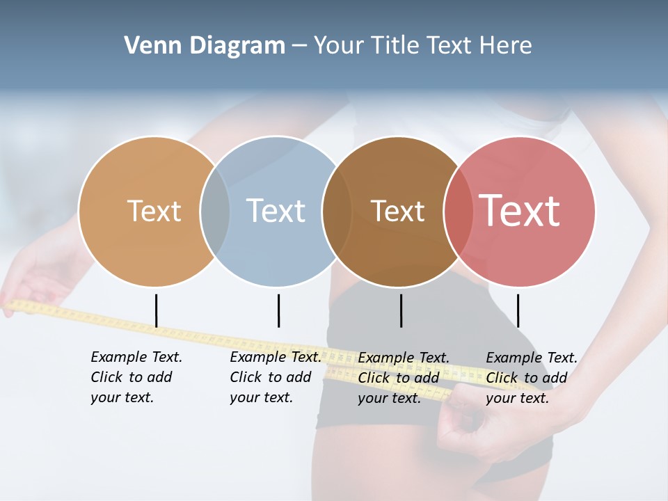 A Woman Measuring Her Waist With A Measuring Tape PowerPoint Template