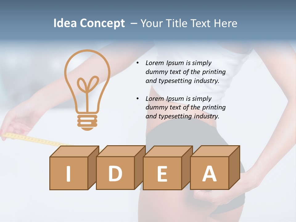 A Woman Measuring Her Waist With A Measuring Tape PowerPoint Template
