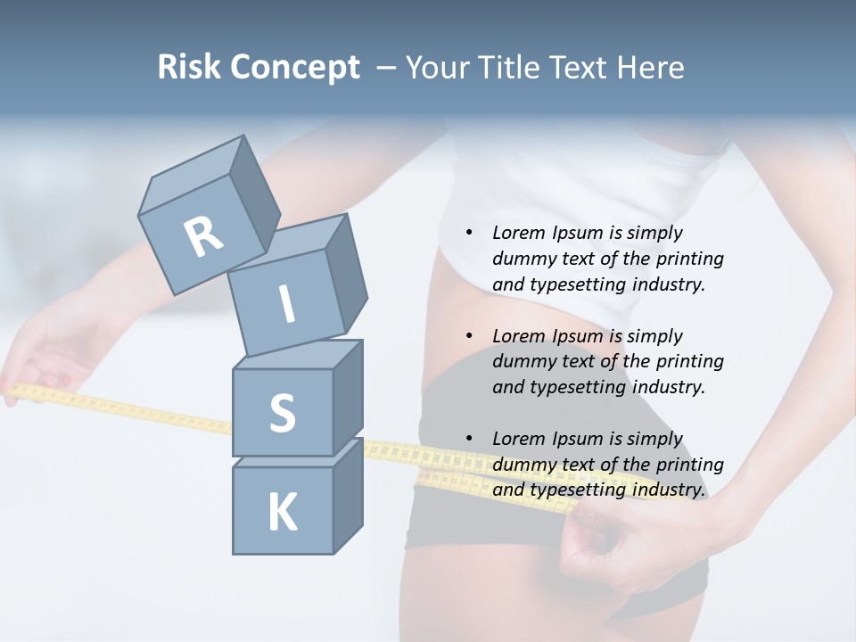 A Woman Measuring Her Waist With A Measuring Tape PowerPoint Template