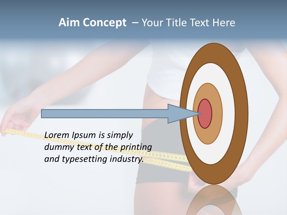 A Woman Measuring Her Waist With A Measuring Tape PowerPoint Template