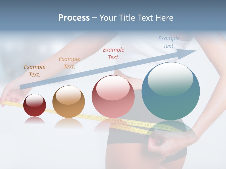 A Woman Measuring Her Waist With A Measuring Tape PowerPoint Template