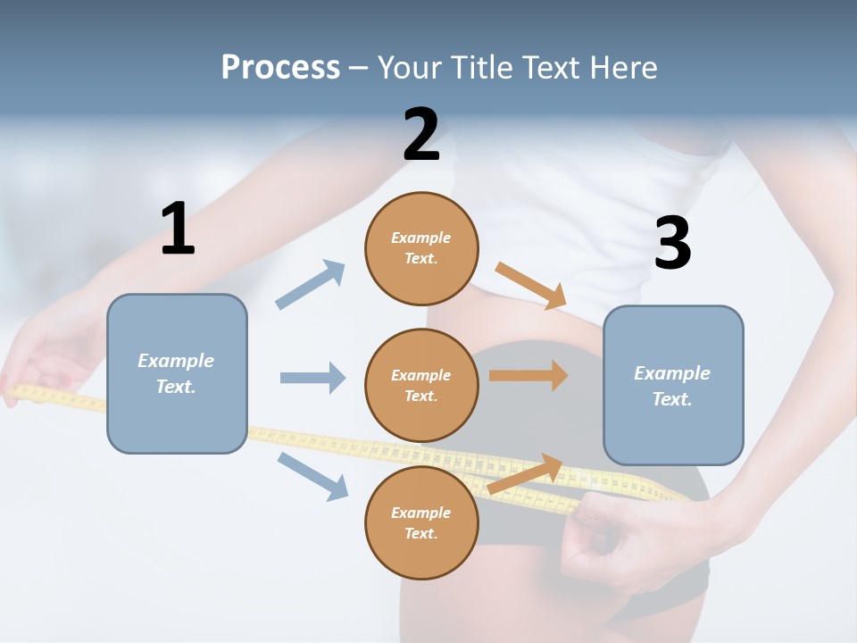 A Woman Measuring Her Waist With A Measuring Tape PowerPoint Template