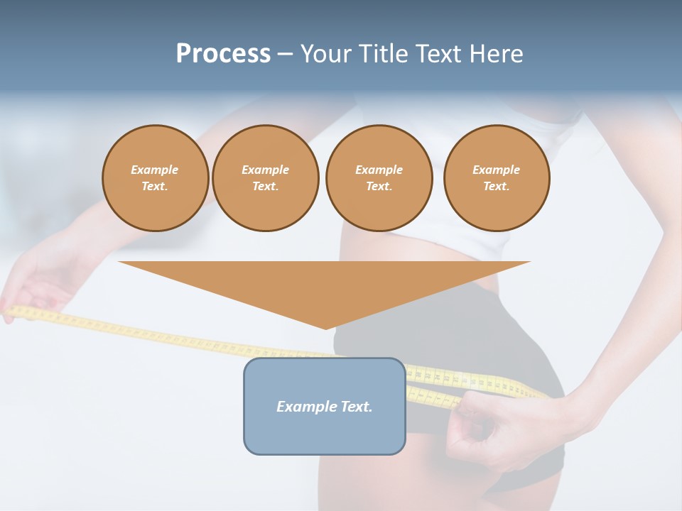 A Woman Measuring Her Waist With A Measuring Tape PowerPoint Template