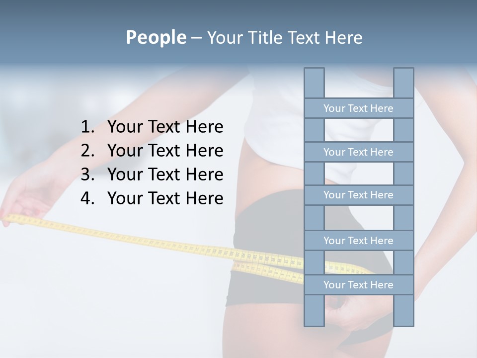 A Woman Measuring Her Waist With A Measuring Tape PowerPoint Template