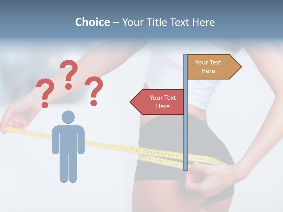 A Woman Measuring Her Waist With A Measuring Tape PowerPoint Template