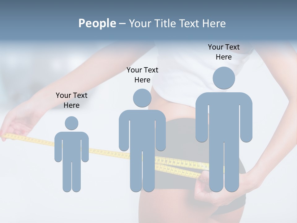 A Woman Measuring Her Waist With A Measuring Tape PowerPoint Template