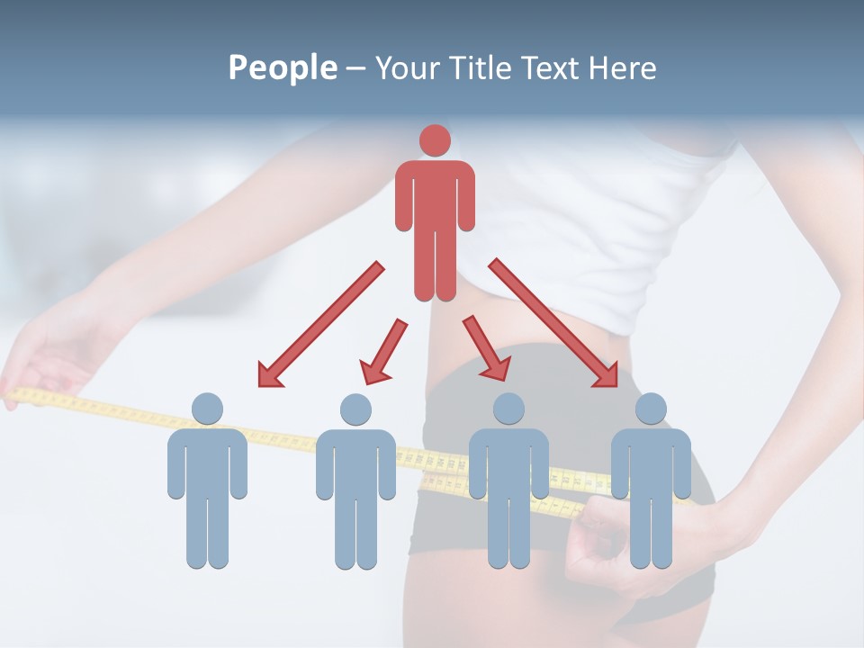 A Woman Measuring Her Waist With A Measuring Tape PowerPoint Template