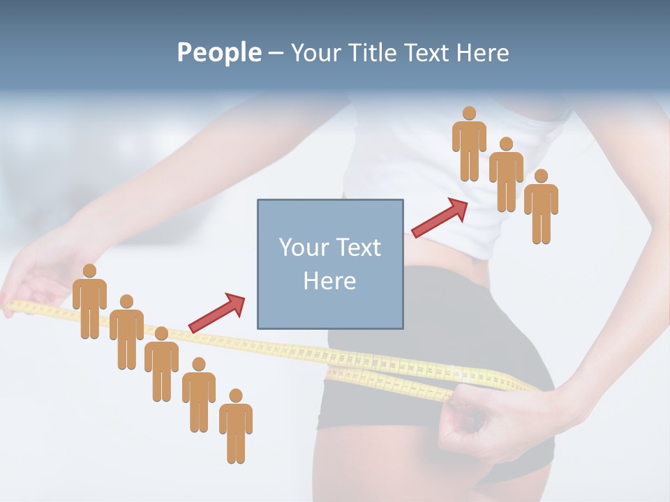 A Woman Measuring Her Waist With A Measuring Tape PowerPoint Template