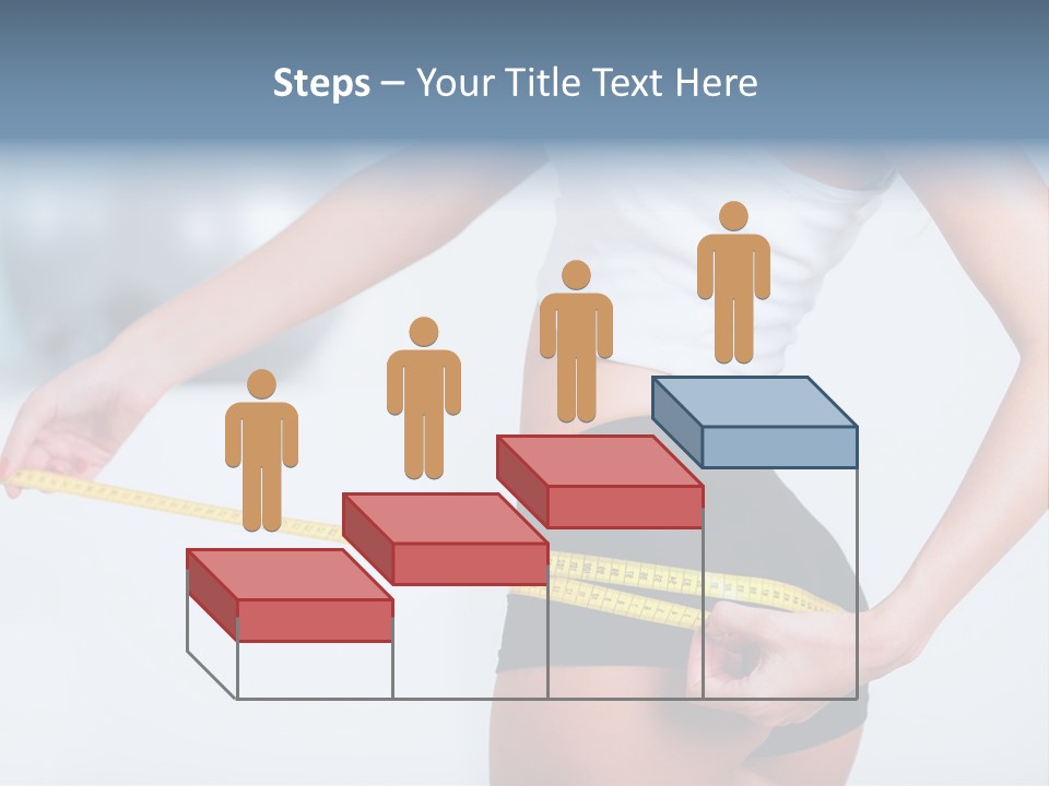 A Woman Measuring Her Waist With A Measuring Tape PowerPoint Template