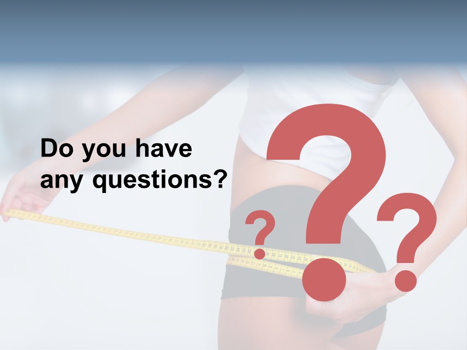 A Woman Measuring Her Waist With A Measuring Tape PowerPoint Template