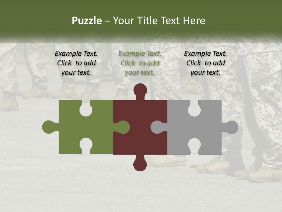 A Group Of Military Men Standing In Formation PowerPoint Template