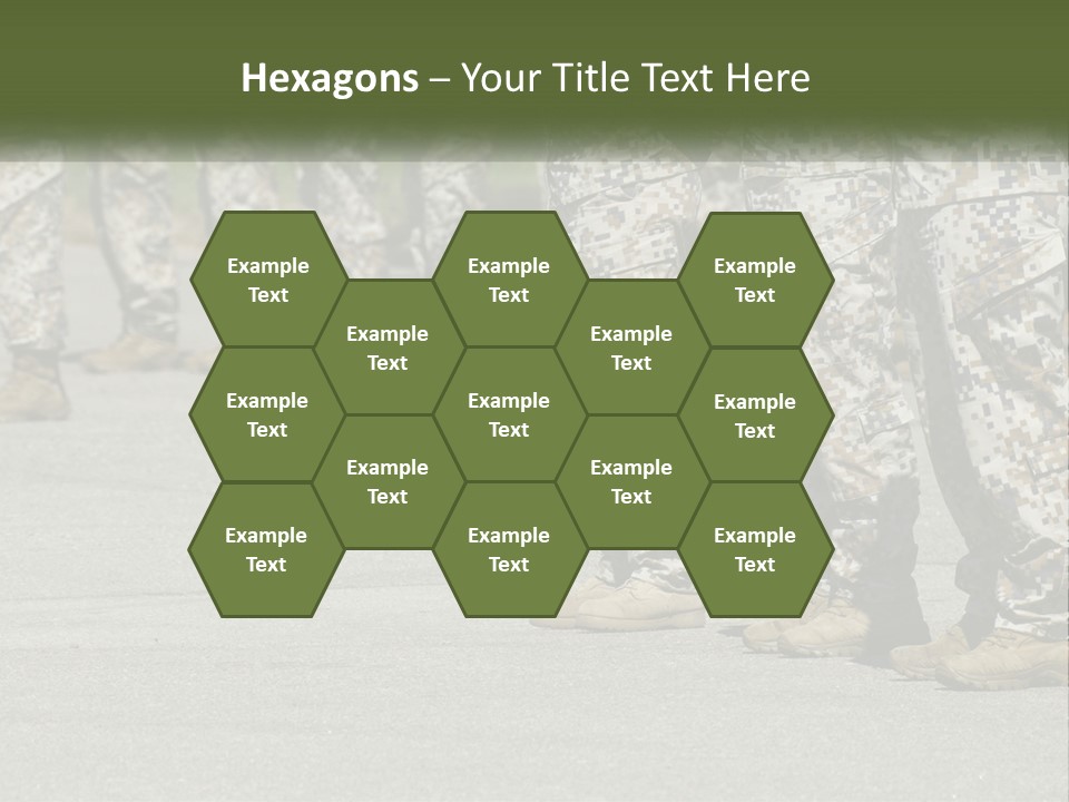 A Group Of Military Men Standing In Formation PowerPoint Template