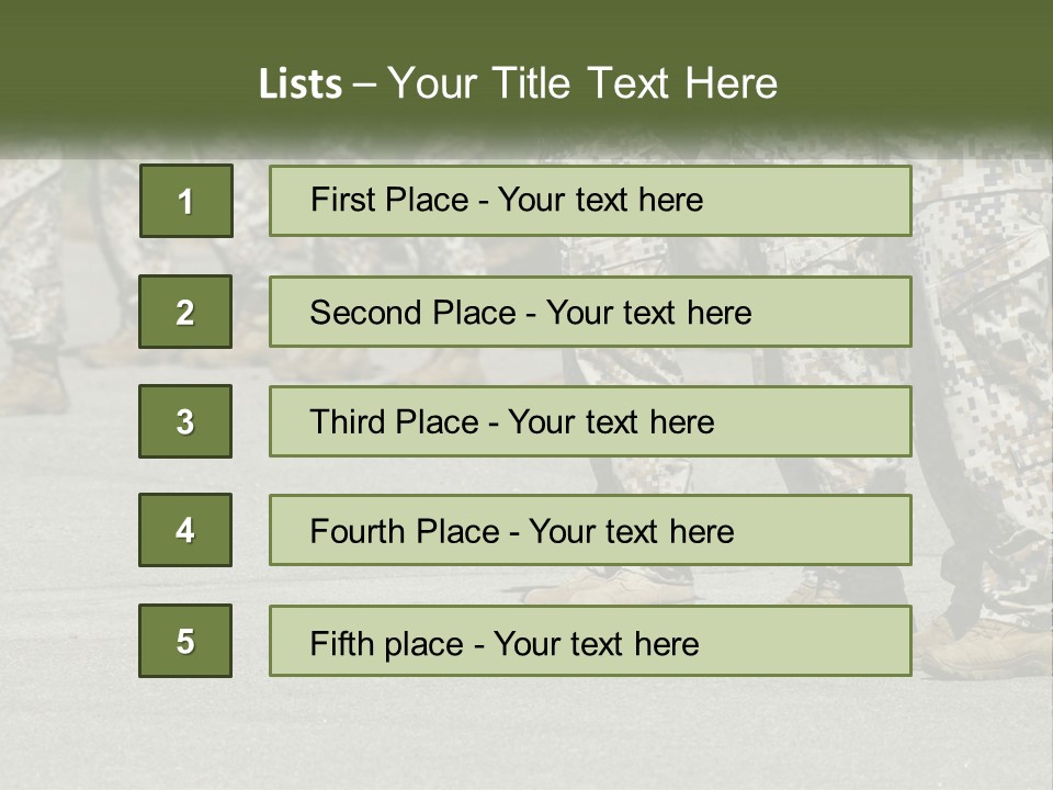 A Group Of Military Men Standing In Formation PowerPoint Template