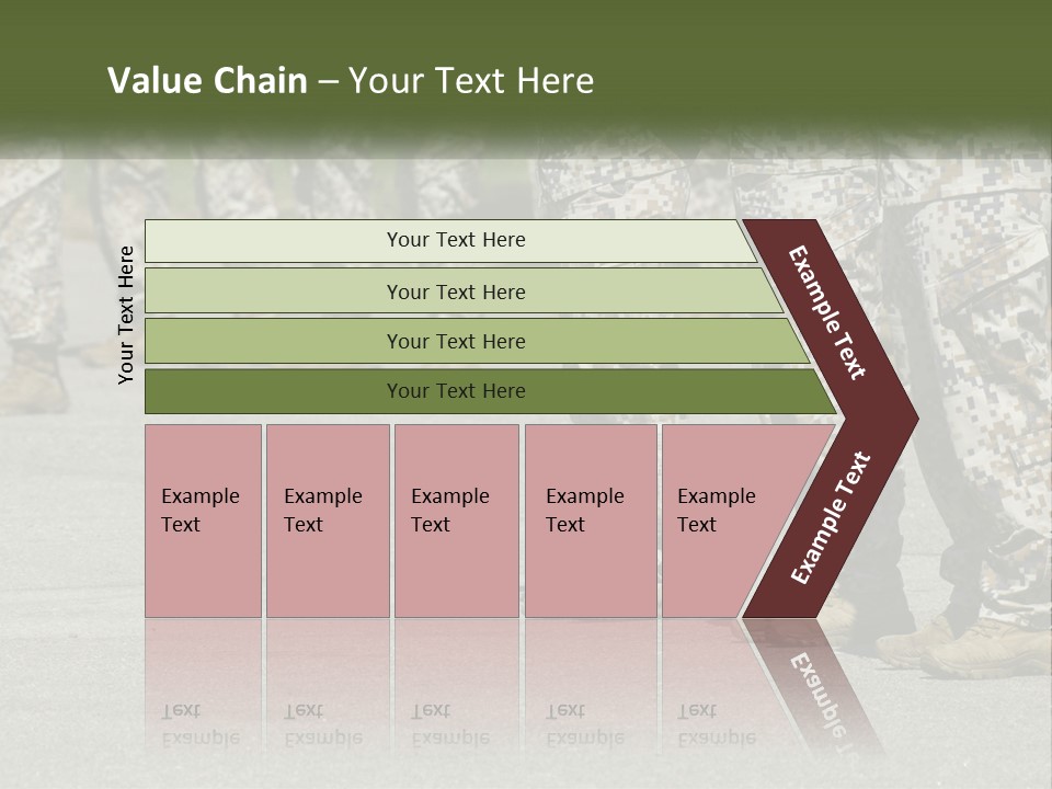 A Group Of Military Men Standing In Formation PowerPoint Template