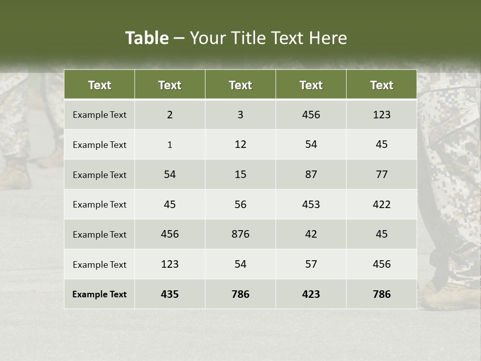 A Group Of Military Men Standing In Formation PowerPoint Template