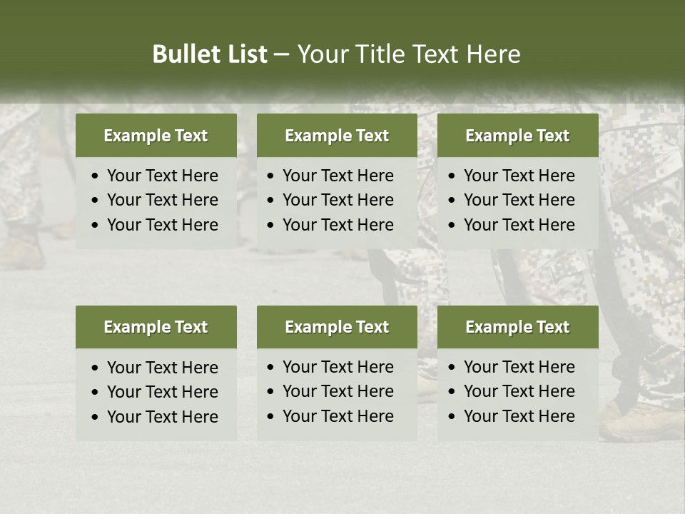 A Group Of Military Men Standing In Formation PowerPoint Template