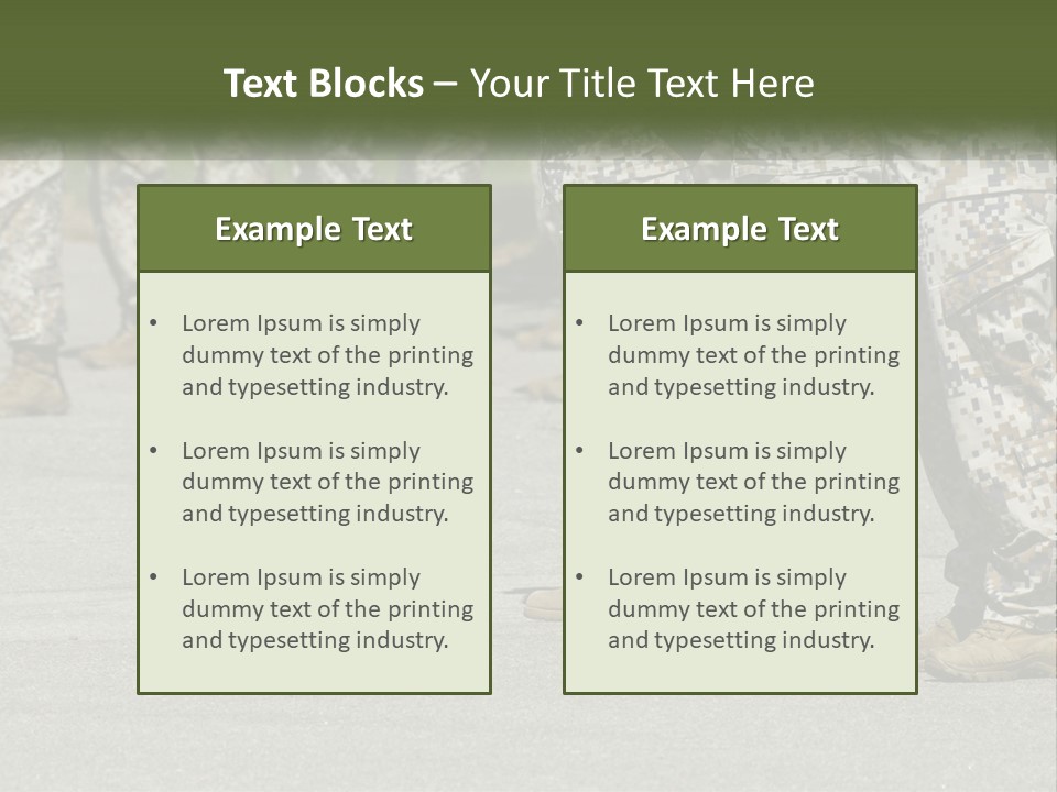 A Group Of Military Men Standing In Formation PowerPoint Template