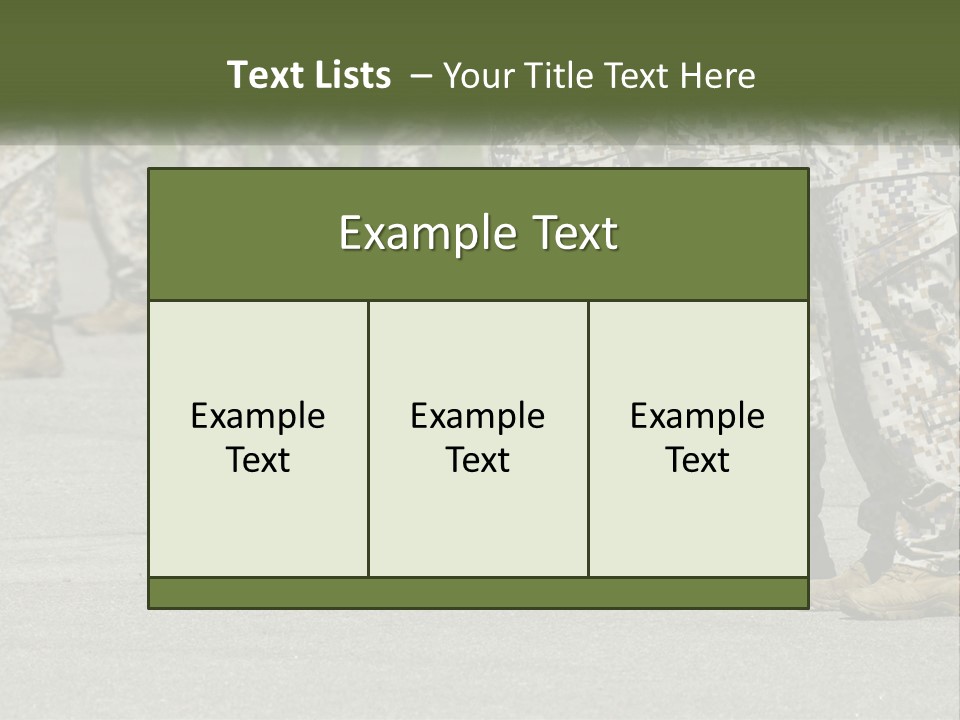 A Group Of Military Men Standing In Formation PowerPoint Template