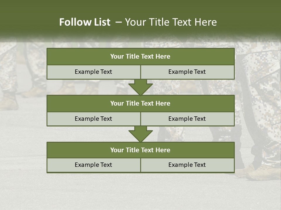 A Group Of Military Men Standing In Formation PowerPoint Template