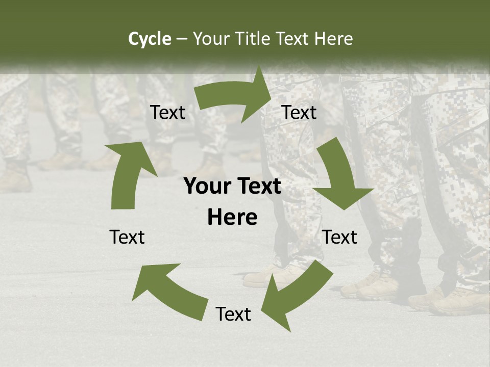 A Group Of Military Men Standing In Formation PowerPoint Template