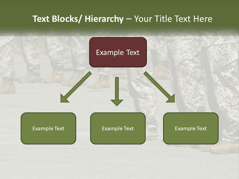 A Group Of Military Men Standing In Formation PowerPoint Template