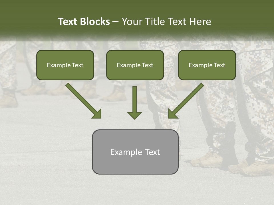 A Group Of Military Men Standing In Formation PowerPoint Template