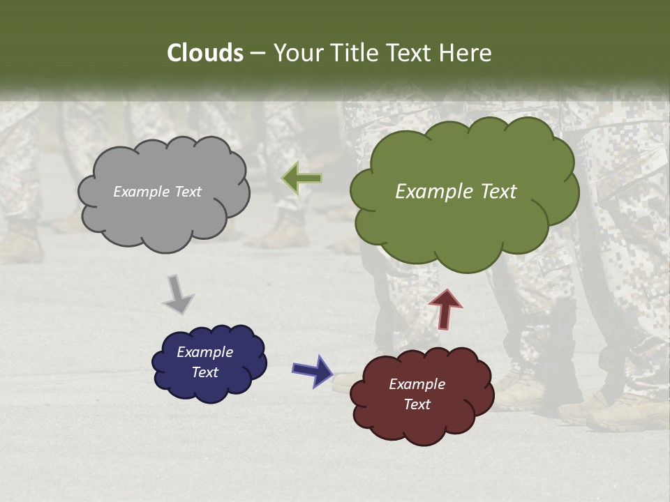 A Group Of Military Men Standing In Formation PowerPoint Template