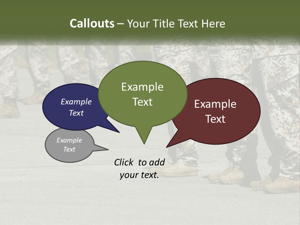 A Group Of Military Men Standing In Formation PowerPoint Template